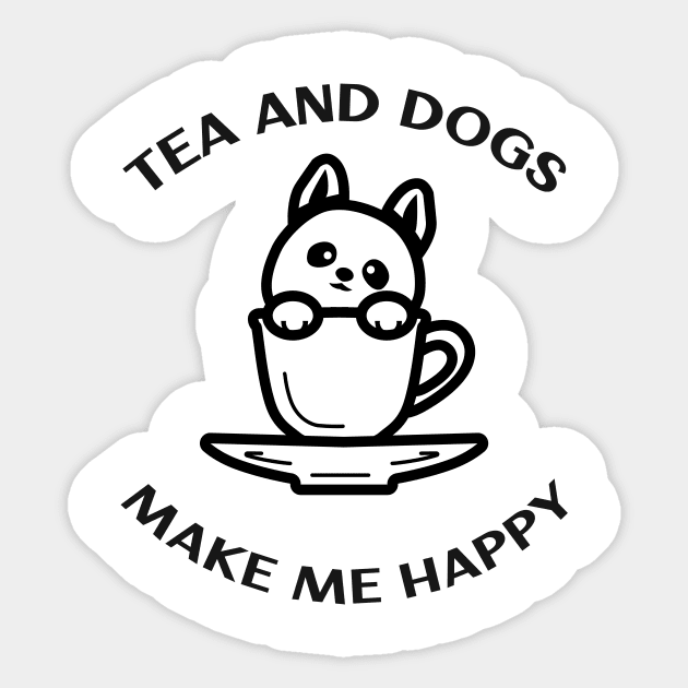 Tea and Dogs Sticker by Octeapus